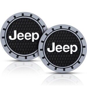 Jeep Logo Cup Holder Coaster Universal New Free Shipping Silicone Non Slip